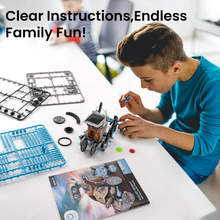 Sillbird 12-in-1 Solar Robot Building Kit STEM Gift for Boys Aged 8-13, DIY Science Educational Robotic Toys for Kids Teens Birthday, Powered by The Sun with 190 Pieces 🍁 All In One Marketplace Canada