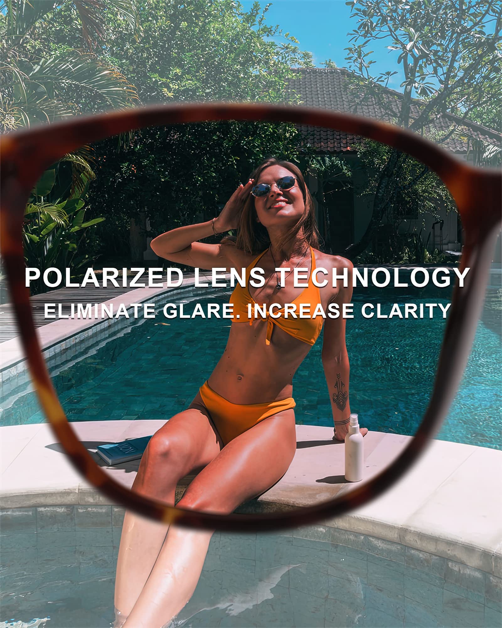FIMILU 2 Packs Sunglasses for Women Polarized UV400 Protection Lens Big Frame Fashion Glasses Trendy Stylish Shade 🍁 All In One Marketplace Canada