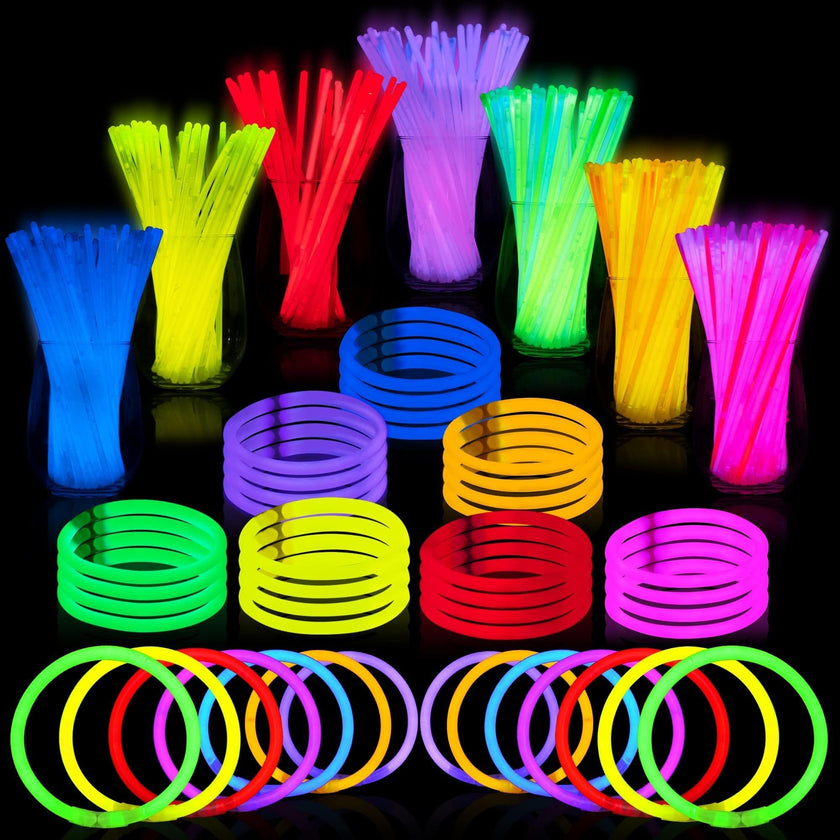 JOYIN 200 Pcs Glow Sticks Bulk 8
