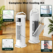 Portable Air Conditioners, 120 °rotating tower fan, portable AC for 3 wind speeds,Storm mode, 8H timing, Evaporative Air Cooler with remote control,750ML water tank, spray,cooling fan for home - white 🍁 All In One Marketplace Canada