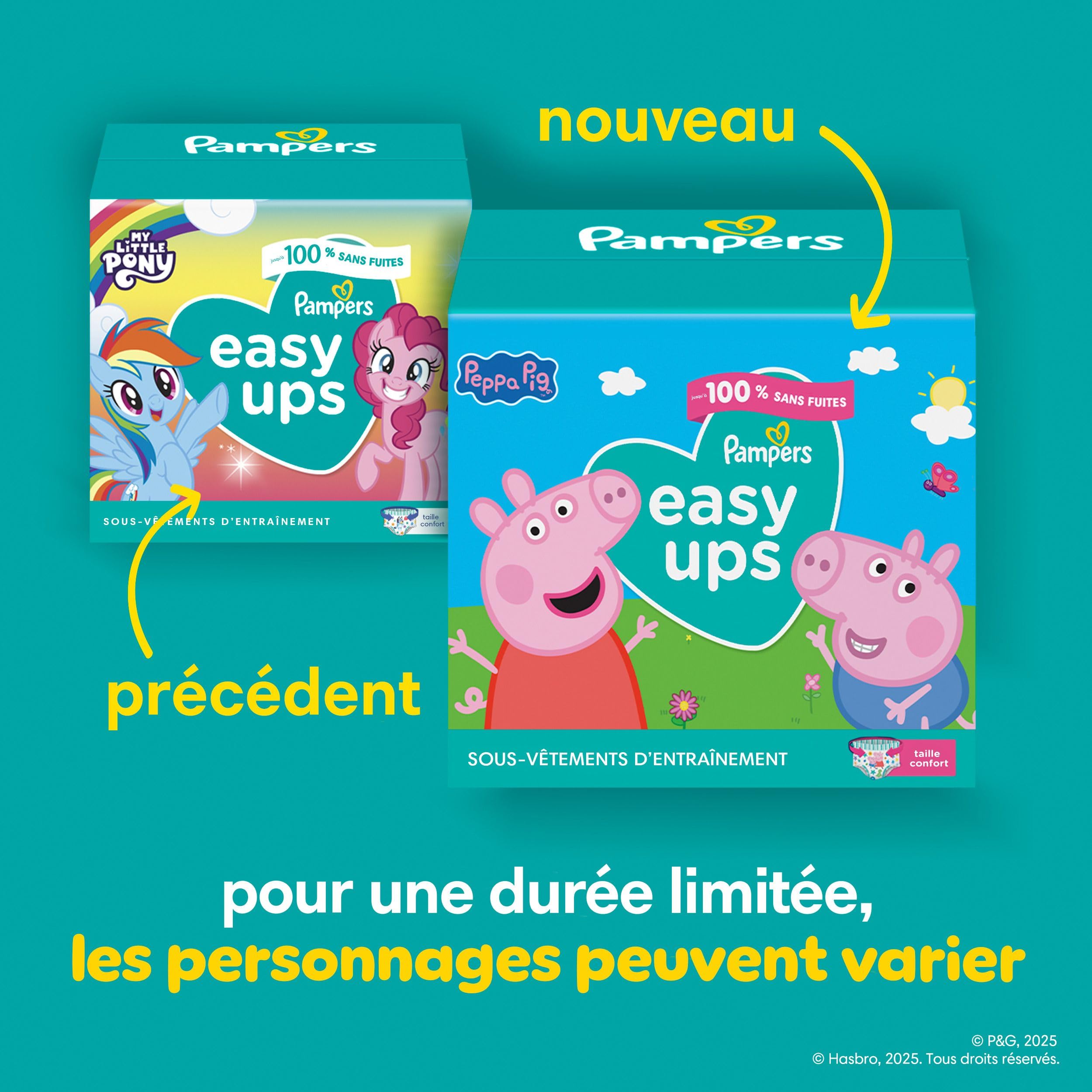 Pampers Easy Ups Training Underwear Peppa Pig Size 6 4T-5T, 1 Pack (Count of 56) 🍁 All In One Marketplace Canada