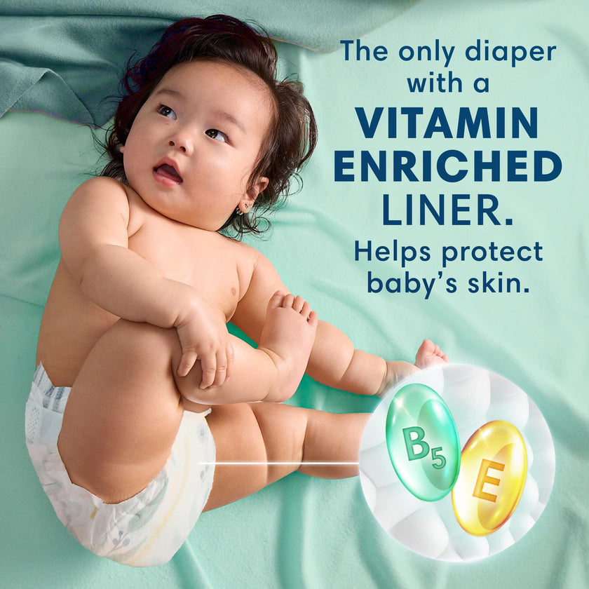 Pampers Pure Baby Diapers, Size 1 (8-14 lbs), 198, Up to 100% Leakproof, Premium Hypoallergenic Soft Diapers 🍁 All In One Marketplace Canada