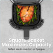 CHEFMAN 2 Qt Mini Air Fryer – Digital Space-Saving Compact Air Fryer with Nonstick and Dishwasher Safe Basket, Quick & Easy Meals in Minutes, Features Digital Timer and Shake Reminder – Grey 🍁 All In One Marketplace Canada