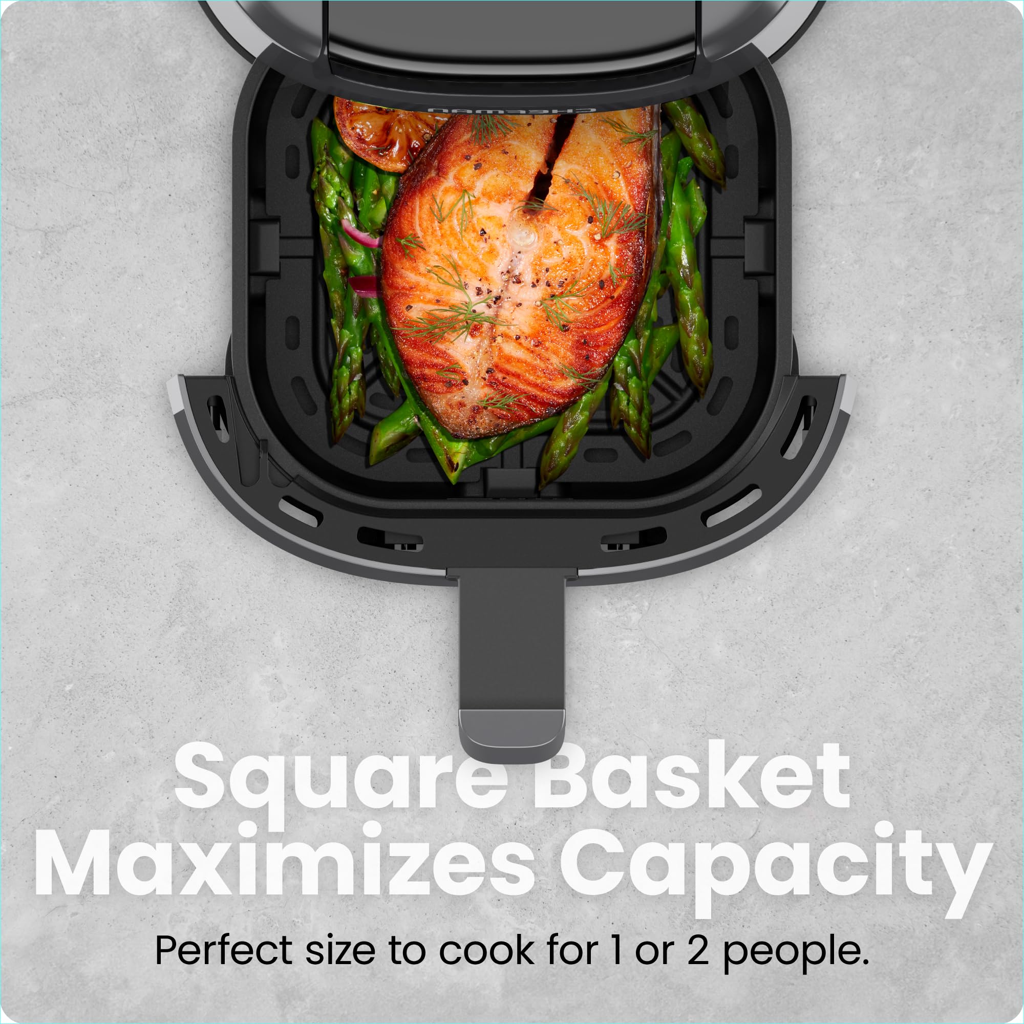 CHEFMAN 2 Qt Mini Air Fryer – Digital Space-Saving Compact Air Fryer with Nonstick and Dishwasher Safe Basket, Quick & Easy Meals in Minutes, Features Digital Timer and Shake Reminder – Grey 🍁 All In One Marketplace Canada