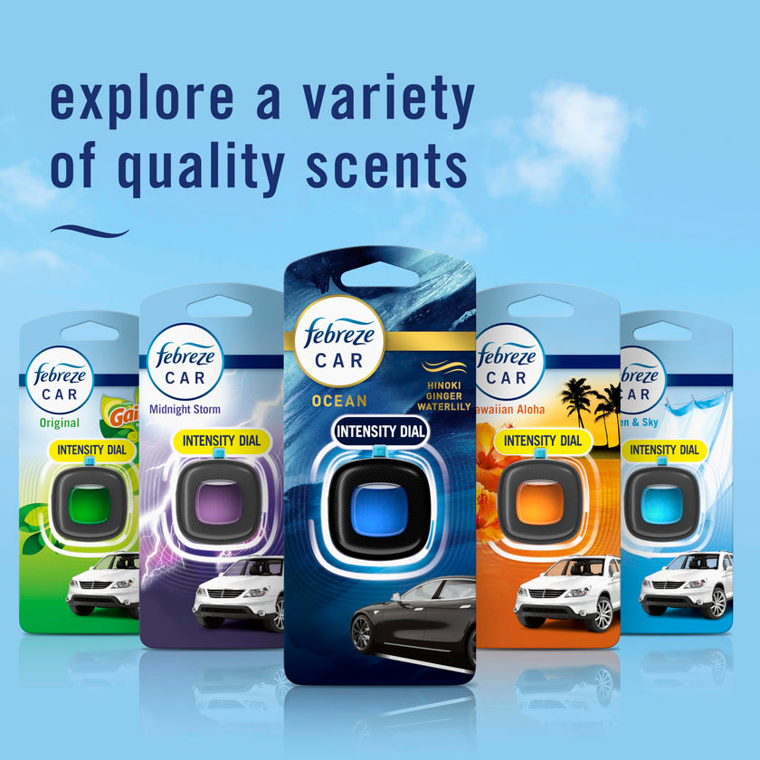 Febreze Car Ocean Scent Air Freshener Vent Clip, 2.2 mL, Pack of 4 🍁 All In One Marketplace Canada
