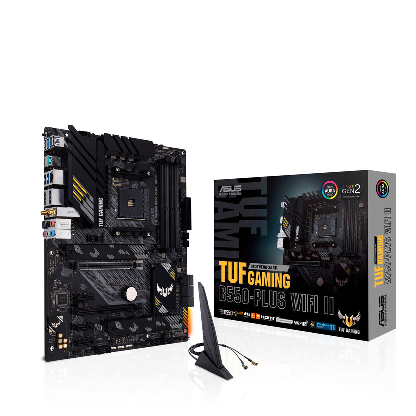 ASUS TUF Gaming B550-PLUS WiFi II AMD AM4 (3rd Gen Ryzen™) ATX Motherboard (PCIe 4.0, WiFi 6, 2.5Gb LAN, BIOS Flashback, USB 3.2 Gen 2, Addressable Gen 2 RGB Header and Aura Sync) 🍁 All In One Marketplace Canada