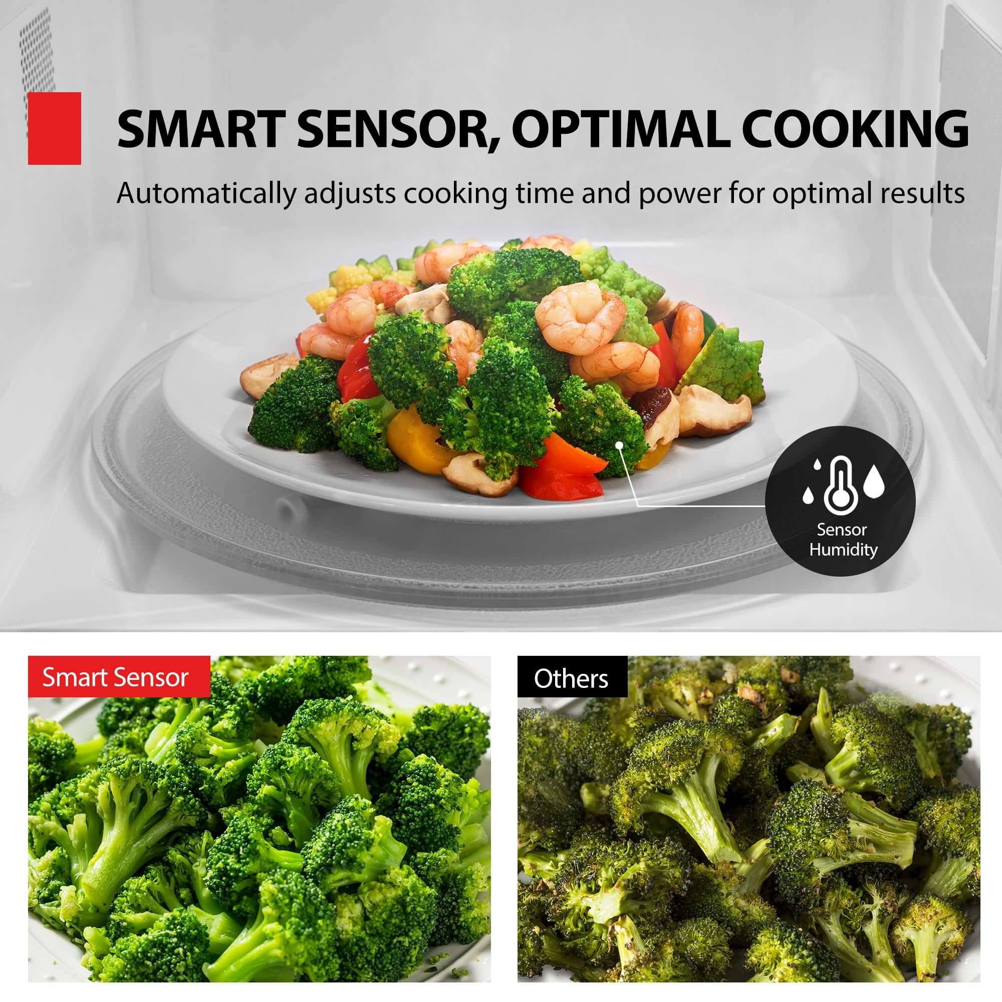 TOSHIBA ML-EM31P(SS)/CA Microwave Oven with Smart Sensor, Easy Clean Interior, ECO Mode, and Sound On/Off, 1.2 Cu. ft, Stainless Steel 🍁 All In One Marketplace Canada