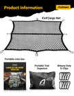 AUTOWN Cargo Net for Pickup Truck Bed - Stretchable 4'x4' to 7'x7', High Elastic Fine Mesh 1''x1'' with 8 Metal Carabiners - Ideal for ATV, SUV, UTV, Truck and Boat Use (Single Layer) 🍁 All In One Marketplace Canada