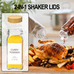 AISIPRIN 24 Pcs Glass Spice Jars with Bamboo Airtight Lids and 398 Labels, 4oz Empty Square Containers Seasoning Storage Bottles - Shaker Lids, Funnel, Brush and Marker Included 🍁 All In One Marketplace Canada
