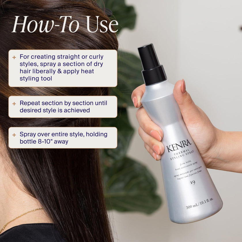 Kenra Thermal Styling Spray 19 | Heat Protectant Spray for Blow Drying & Flat Iron Use | Flexible Hold | 300 mL 🍁 All In One Marketplace Canada