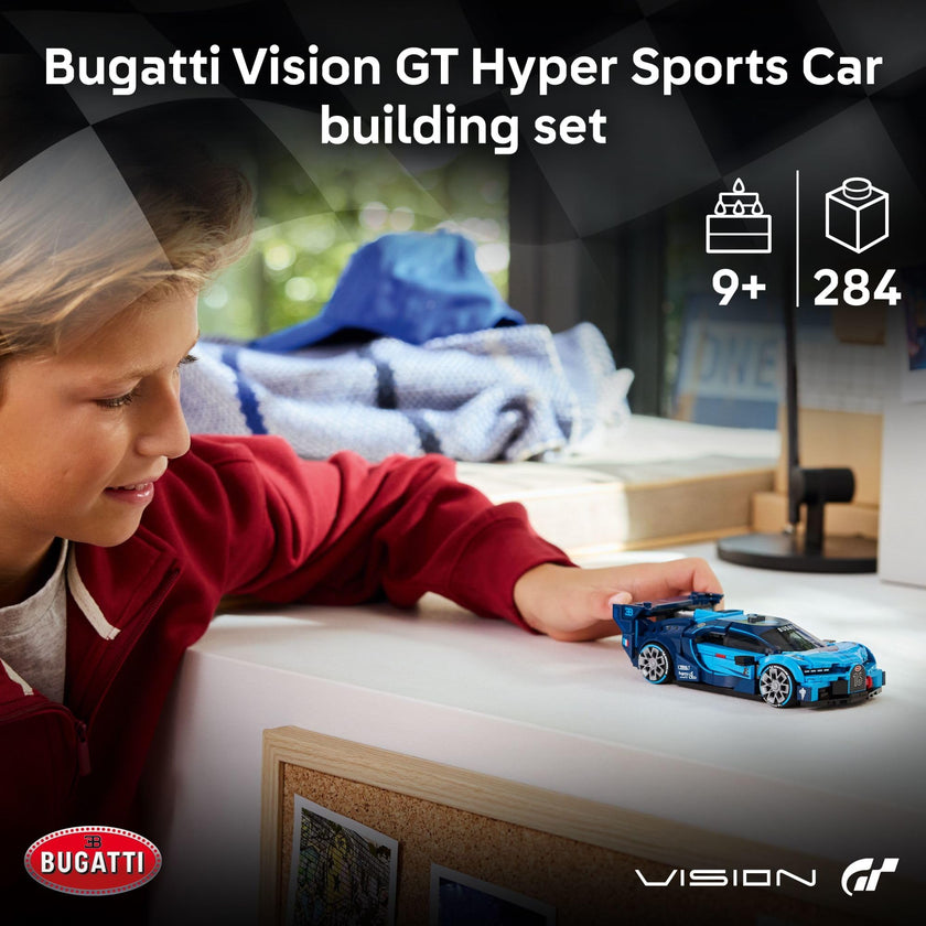 LEGO Speed Champions Bugatti Vision Gran Turismo Hyper Sports Car Building Toy for Kids & Gamers - Building Set W/Bugatti Driver Minifigure for Boys & Girls, Ages 9+ - Gift Idea for Birthdays - 77253 🍁 All In One Marketplace Canada