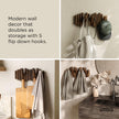 Umbra Picket Wall-Mounted Coat Rack Rail Hook with 5 Retractable Wood Pegs – Modern, Space-Saving Storage Organizer, Walnut 🍁 All In One Marketplace Canada