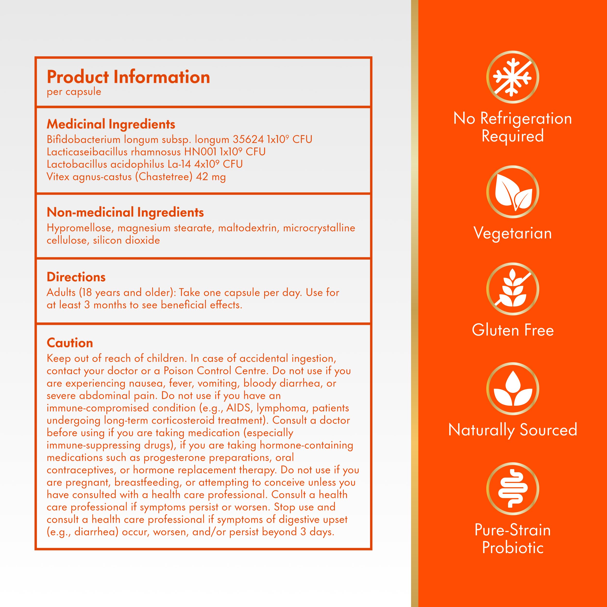 Align Probiotic, Women's Dual Action, Multi-Strain Probiotic, with Chaste Tree, Soothes Occasional Abdominal Discomfort, Gas, Bloating, 28 Capsules 🍁 All In One Marketplace Canada