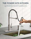 FORIOUS Kitchen Faucets, Brushed Nickel Kitchen Sink Faucet with Pull Down Sprayer, Commercial Kitchen Faucet Stainless Steel, Classic Single Handle Pull Out Sink Faucets for RV Laundry Utility Room 🍁 All In One Marketplace Canada