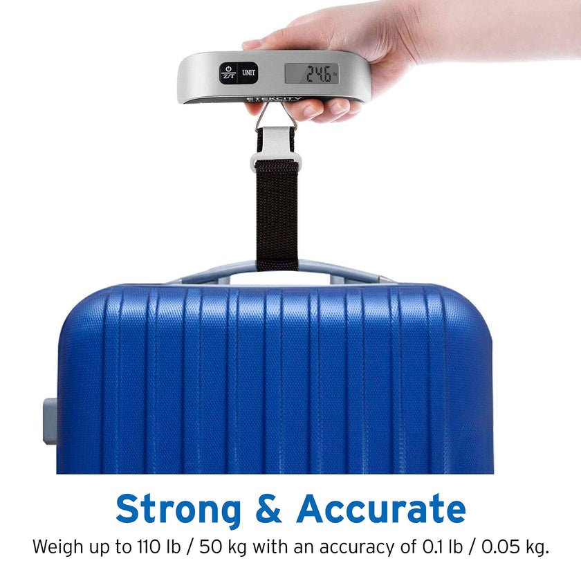 Etekcity Digital Hanging Luggage Scale, Portable Handheld, Suitcase Scale with Rubber Paint, Temperature Sensor, 110 Pounds 🍁 All In One Marketplace Canada