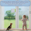 4 Pack Sliding Glass Door Locks for Child Safety, Baby Proof Closets, Sliding Window Locks, with Strong 3M Adhesive Tape, No Screws or Drills, Easy Clean (Green) 🍁 All In One Marketplace Canada