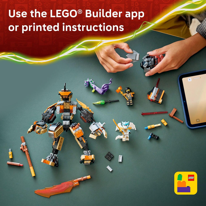 LEGO NINJAGO Cole’s Mission Mech & Dragon Zane Building Toy for Boys, Girls & Kids, Ages 7+ - Poseable Mech W/Cole, Acid Monster, & Zane Minifigures for Pretend Play - Gift Idea for Birthdays - 71854 🍁 All In One Marketplace Canada