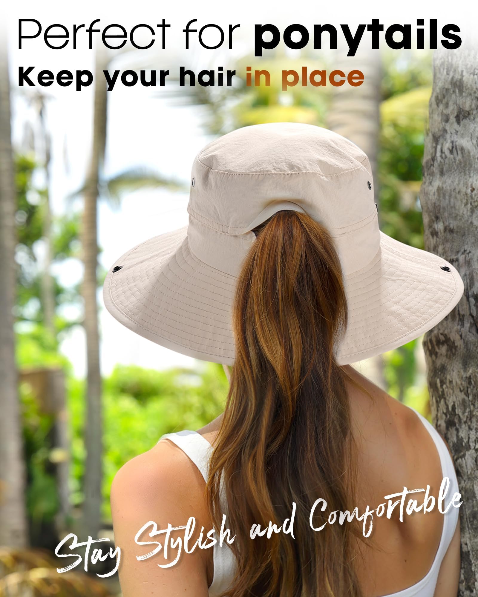 FURTALK Sun Hat for Women Men UV Protection Safari Hat Womens Summer Wide Brim Packable UPF50 Hiking Fishing Cowboy Style hat Beige 🍁 All In One Marketplace Canada