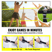 VEVOR Outdoor Portable Volleyball Net System, Adjustable Height Steel Poles, Professional Volleyball Set with PVC Volleyball, Pump, Carrying Bag, Heavy Duty Volleyball Net for Backyard, Beach, Lawn 🍁 All In One Marketplace Canada