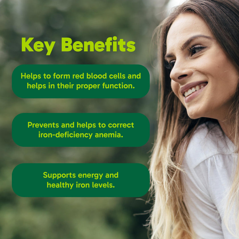 Organika Canadian-Made Absolute Iron - Iron Bisglycinate- High Availability, Gentle on Stomach, Boost Iron Levels- Beneficial for Women and Vegetarians- 120vcaps 🍁 All In One Marketplace Canada