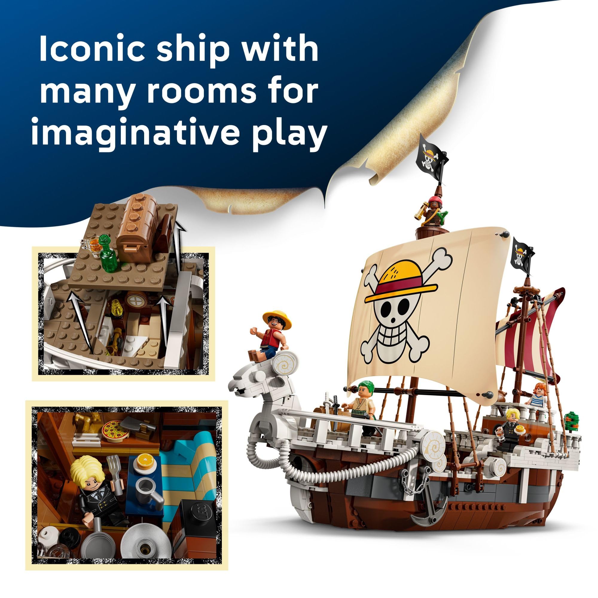LEGO ONE Piece The Going Merry Pirate Ship Building Blocks - Pretend Play Adventure Toy for Boys & Girls, 10+ - Straw Hat Crew Toy Figures & Playset for Anime Fans - Gift Idea for Birthdays - 75639 🍁 All In One Marketplace Canada