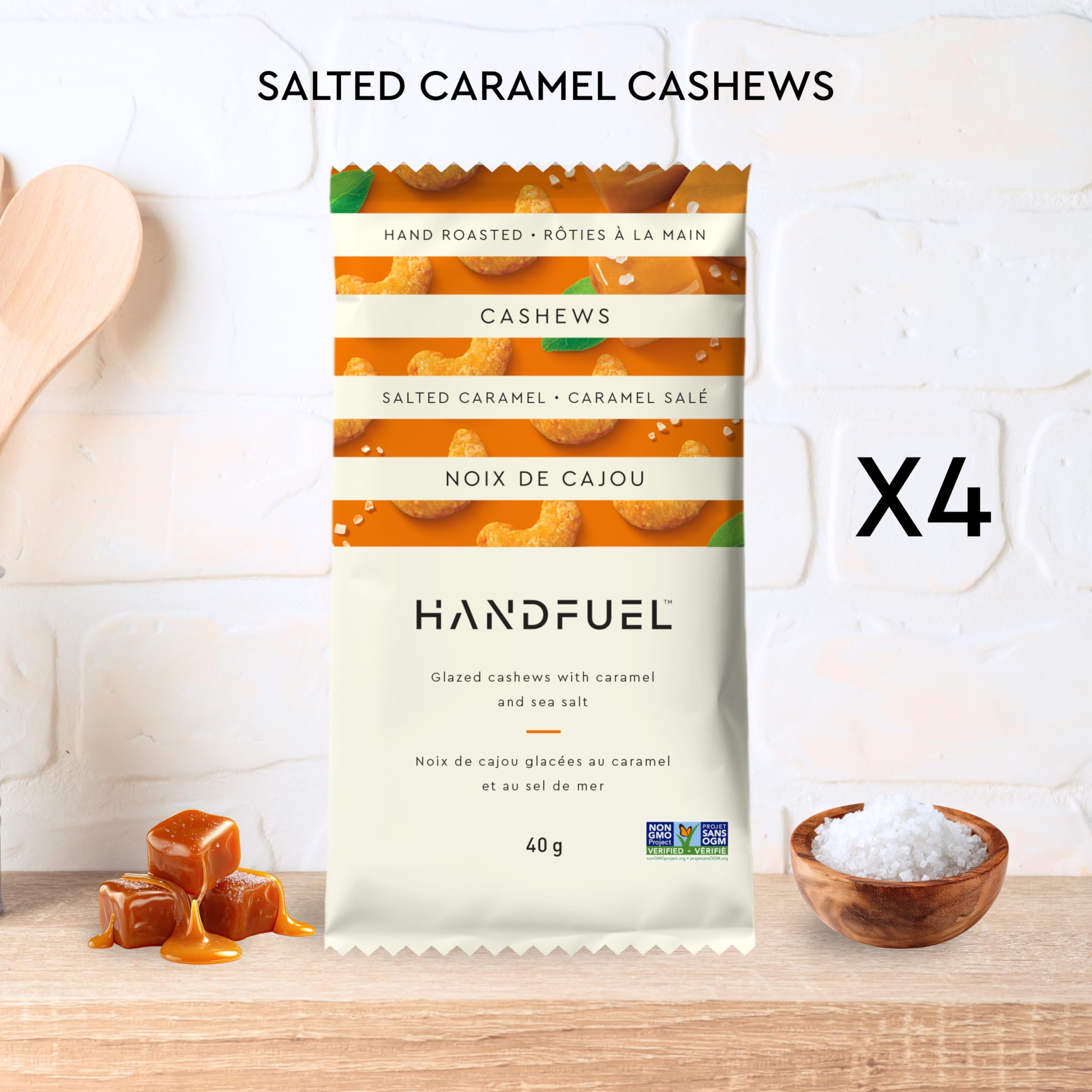 Handfuel 12 Pack Variety Flavoured Cashews, 4 Flavours - 3 x 40g of Each 🍁 All In One Marketplace Canada