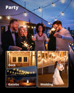 VIPAR Outdoor String Lights 60FT LED Patio Lights Waterproof with 28 Shatterproof ST38 Edison Bulbs Outside Hanging Light Dimmable Connectable for Porch, Deck, Garden, Backyard, Balcony, Decor, 2700K 🍁 All In One Marketplace Canada