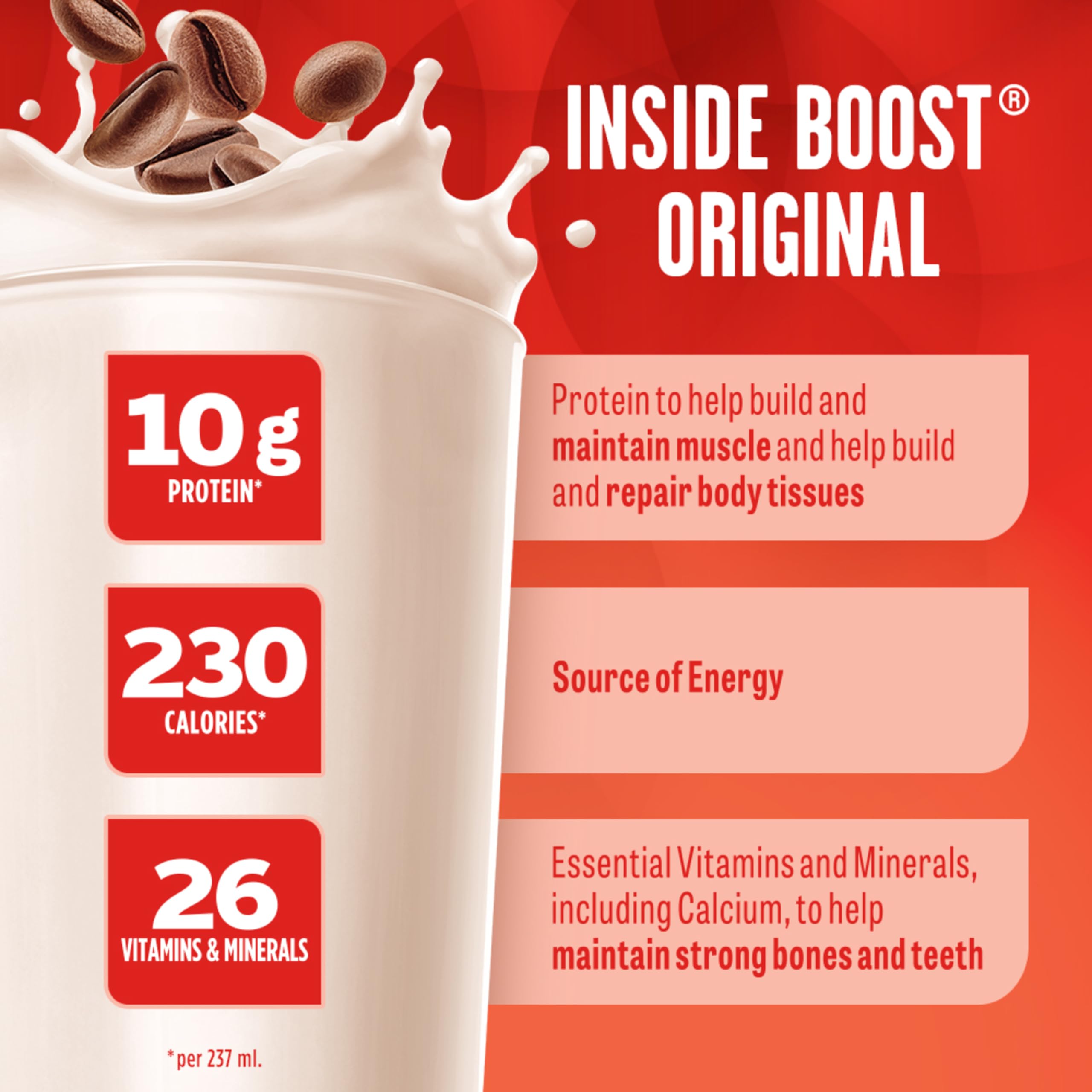 BOOST Original Meal Replacement Drink – Choc Latte, 24 Bottles, 6.1 kg 🍁 All In One Marketplace Canada