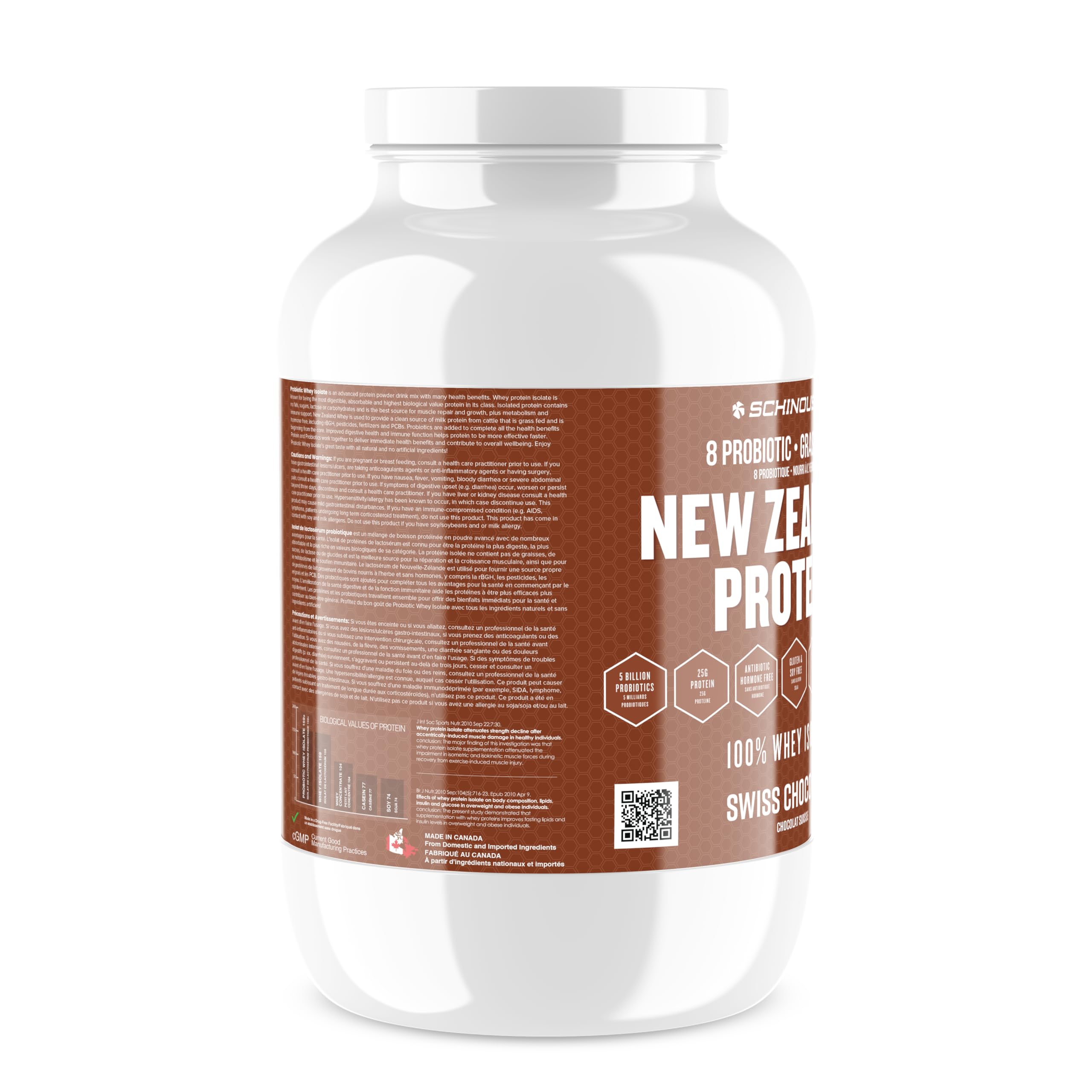 Schinoussa Super Foods New Zealand Whey Protein Isolate | 25g Protein | 0g Of Sugar | 1g Of Carbs | 110 Calories (Swiss Chocolate, 910 g (Pack of 1)) 🍁 All In One Marketplace Canada