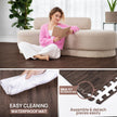 Yes4All EVA Interlocking Mats, Puzzle Floor Tiles, Foam Floor Padding with Border for Furniture, Home Space, Living Room, Garage - Dark Oak Wood, 4.46 m2 🍁 All In One Marketplace Canada