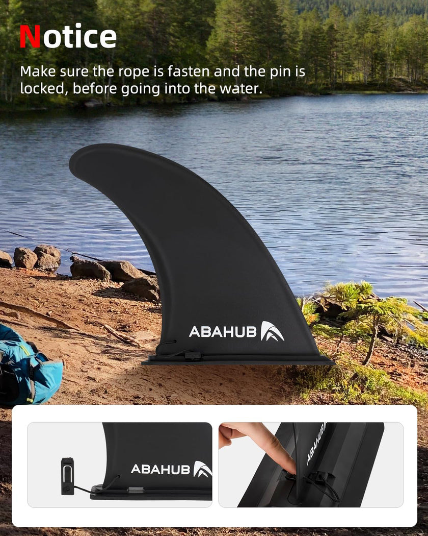 Abahub 9'' SUP Fin Inflatable Paddle Board Replacement Fins, Quick Release Slide in Detachable Center Fin for iSUP Stand UP Paddleboard Inflatable Boards 9 Inch 1 Pack Black 🍁 All In One Marketplace Canada