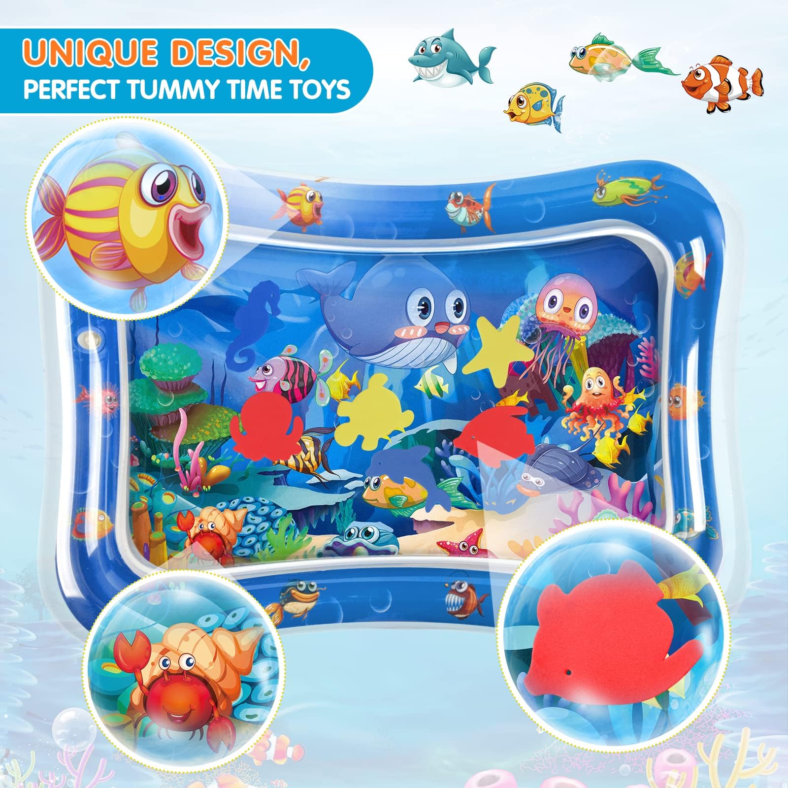 Infinno Inflatable Tummy Time Mat Premium Baby Water Play Mat for Infants and Toddlers Baby Toys for 3 to 24 Months, Strengthen Your Baby's Muscles, Portable 🍁 All In One Marketplace Canada