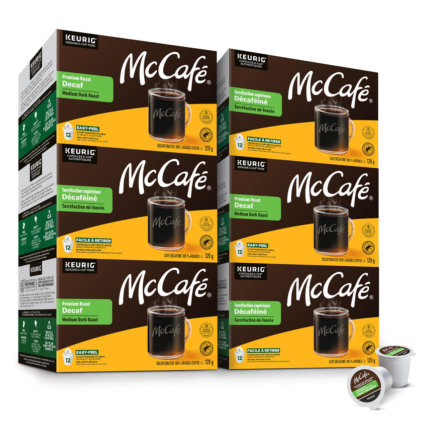 McCafé Premium Medium Dark Roast Decaf K-Cup Coffee Pods, 72 Count, For Keurig Coffee Makers 🍁 All In One Marketplace Canada