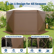 Garvee 13x13 Pop Up Gazebo, 6 Wind Panels, Instant Setup, Full Mesh, Khaki 🍁 All In One Marketplace Canada