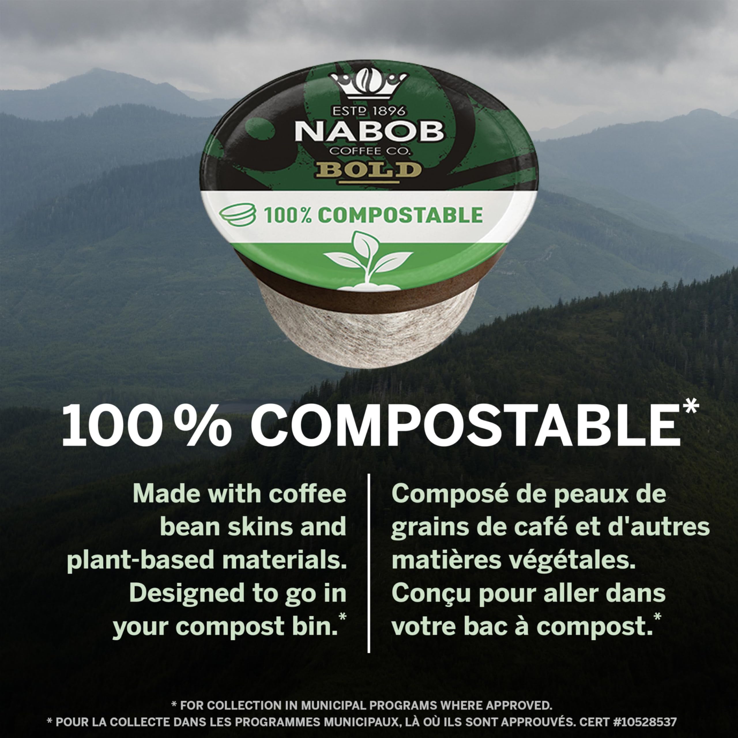 Nabob Full City Dark Coffee 100% Compostable Pods, 292g Box 🍁 All In One Marketplace Canada