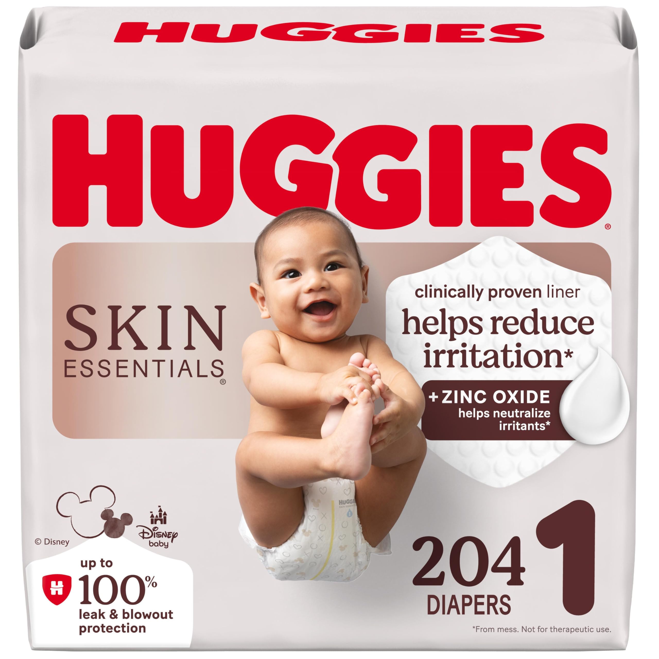 Huggies Size 1 Diapers, Skin Essentials Baby Diapers, Size 1 (8-14 lbs), 204 Count (3 Packs of 68), Packaging May Vary 🍁 All In One Marketplace Canada