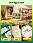 Uinkit Glossy Inkjet Photo Paper 8.5x11 Inches 100 Sheets 48lb Dye Ink 180Gsm Professional Photographic Paper Letter Size 8.5mil Instant Dry Suitable for All Dye Ink Printers (100, 8.5x11Inches) 🍁 All In One Marketplace Canada