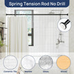 Matte Black Shower Curtain Rod Tension 30 to 76 Inches Never Rust Non-Slip Spring Tension Shower Rod No Drilling Stainless Steel Curtain Pole Use Bathroom, Closet, Window, Room Divider 🍁 All In One Marketplace Canada