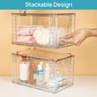 Vtopmart 4 Pack Large Stackable Storage Drawers,Clear Acrylic Drawer Organizers with Handles, Easily Assemble for Bathroom,Kitchen Undersink,Cabinet,Closet,Makeup,Pantry Organization and Storage 🍁 All In One Marketplace Canada
