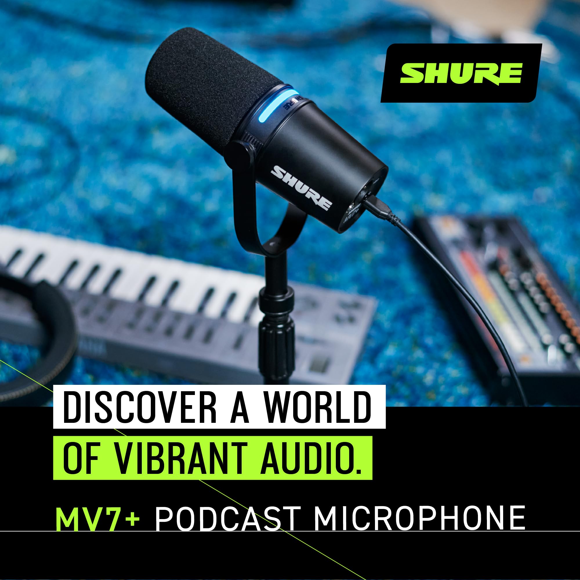 Shure MV7+ USB-C & XLR Podcast Dynamic Mic with Stand - Black 🍁 All In One Marketplace Canada