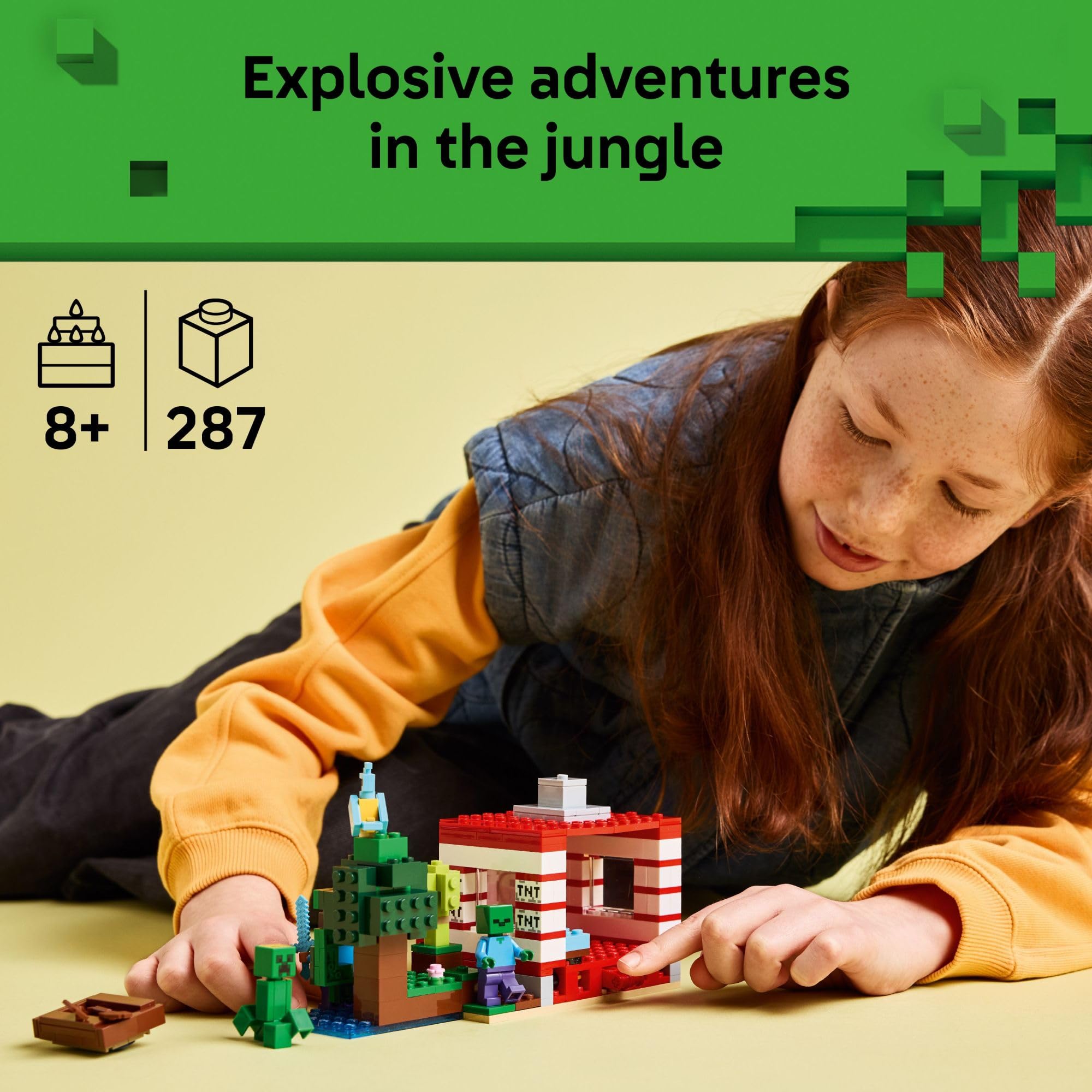 LEGO Minecraft The TNT Jungle House Kids Toy for Pretend Play - Collectible Minecraft Toy - Building Set for Boys and Girls 8+ - Gift Idea for Birthdays and Video Game Fans - 21275 🍁 All In One Marketplace Canada