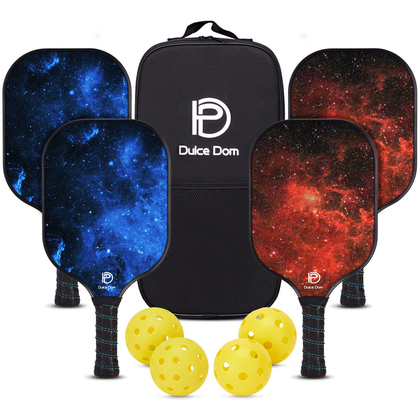 DULCE DOM Pickleball Paddles, USAPA Approved Lightweight Pickle-Ball Set with 4 Premium Balls and Bag, Perfect Raquette Gifts fo Women Men 🍁 All In One Marketplace Canada