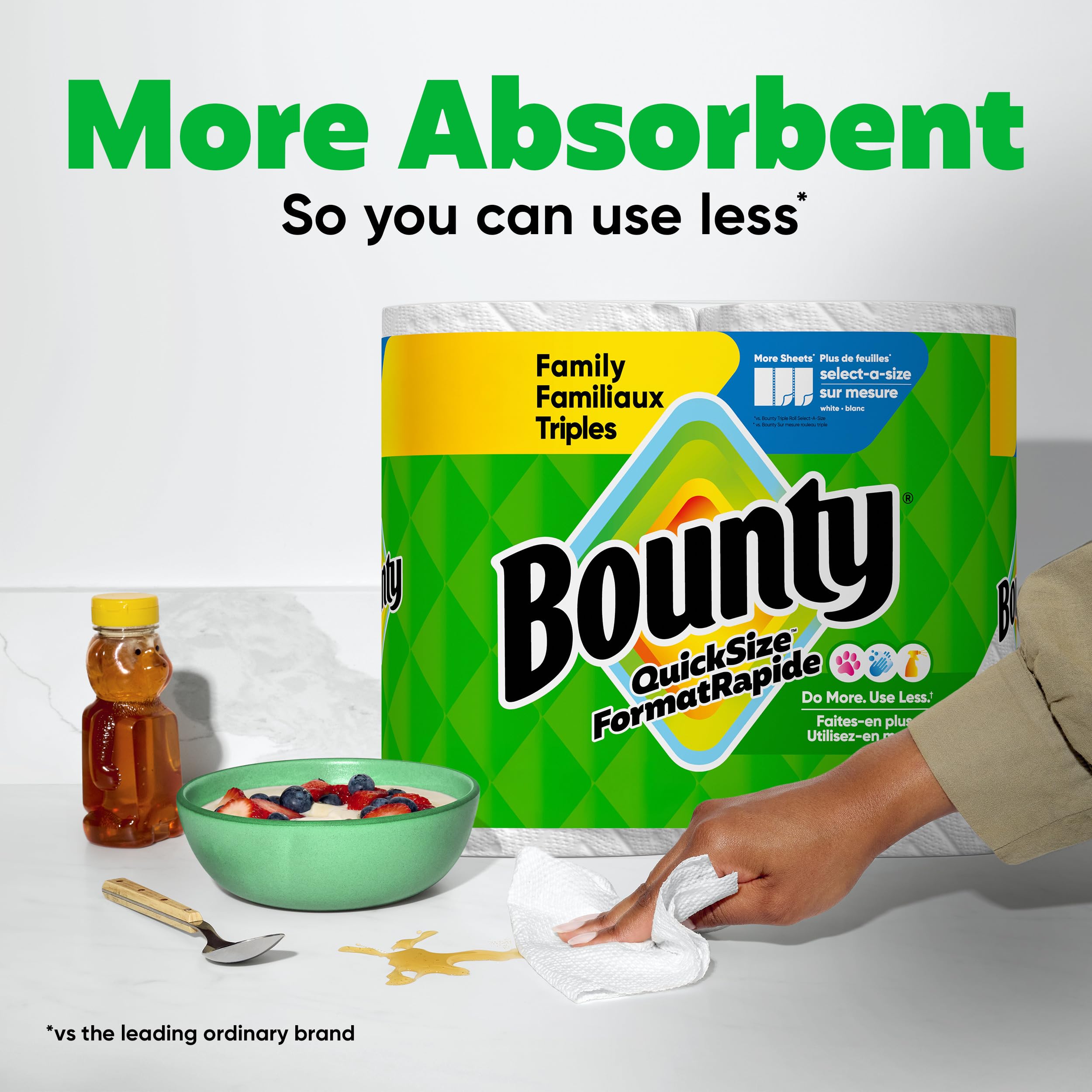 Bounty Paper Towels Quick-Size, White, 8 Family Triple Rolls = 27 Regular Rolls 🍁 All In One Marketplace Canada