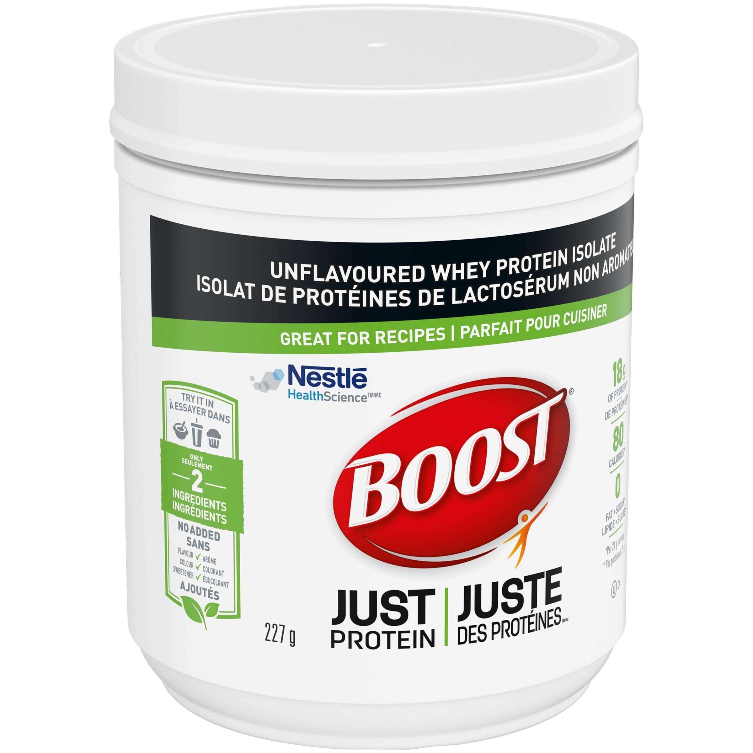 Boost JUST Protein Unflavoured Instant Whey Protein Isolate Powder, 227 Grams (Pack of 1) - Packaging May Vary 🍁 All In One Marketplace Canada