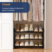ENJOYBASICS Expandable Metal Shoe Racks for Closet, 3 Tier Adjustable Shoe Organizer Shelf, Black Free Standing Rack Storage for Entryway 🍁 All In One Marketplace Canada