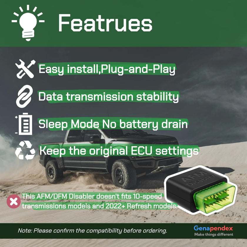 Genapendex AFM/DFM Disabler for 2007-2022 Silverado 1500 Sierra 1500 5.3L 6.2L Engines,Plug & Play GM Truck/SUV DOD Disabler. 🍁 All In One Marketplace Canada