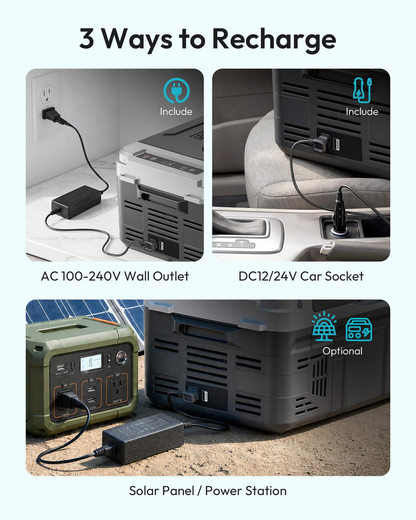 EUHOMY 12 Volt Refrigerator, 12 Quart (10L) Compressor Electric Cooler APP Control, Car Fridge 12/24V DC & 100-240V AC, Car refrigerator -4℉~68℉, Portable Freezer for RV, Camping, Travel 🍁 All In One Marketplace Canada