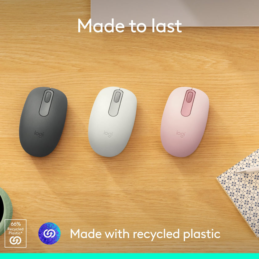 Logitech M196 Bluetooth Wireless Mouse, Compact and Portable Mouse for Laptops, Tablets and More, 12-Month Battery, Smooth Tracking, Compatible with PC and Mac, Windows and macOS - Rose 🍁 All In One Marketplace Canada