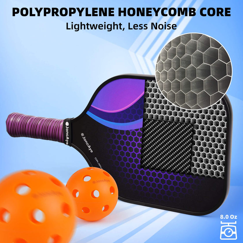 JoncAye Pickle-Ball Paddles Set of 2, Graphite Fiberglass Raquette with Indoor Outdoor Balls, Bag, Grip Tape, USAPA Approved Rackets for Beginners Intermediate All Levels 🍁 All In One Marketplace Canada