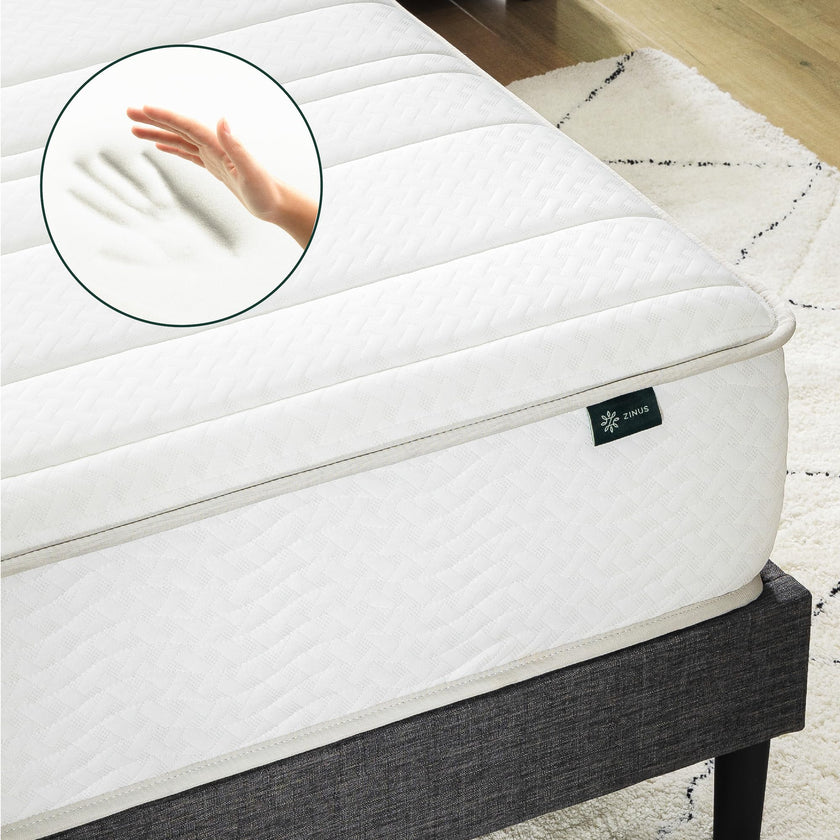 Zinus Twin Hybrid Mattress - 8 inch Foam & Spring, CertiPUR-US Certified, Pressure Relief, Mattress in a Box, 10-Year Warranty 🍁 All In One Marketplace Canada
